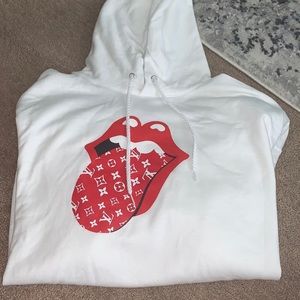 LV Pattern Lips Hoodie